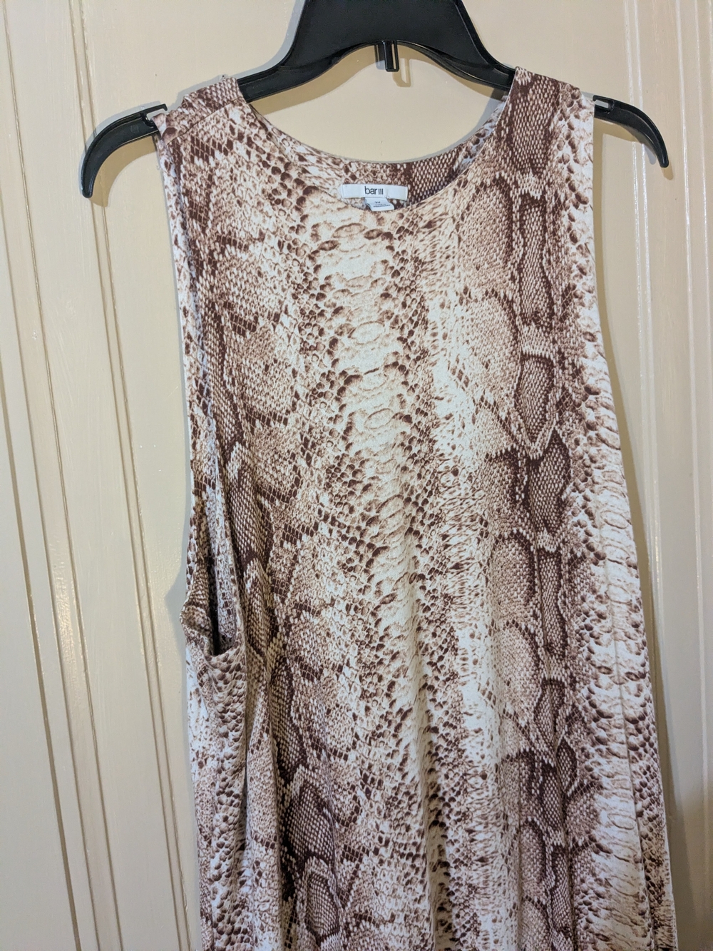 Bern Brown Snake-Print Sleeveless Dress